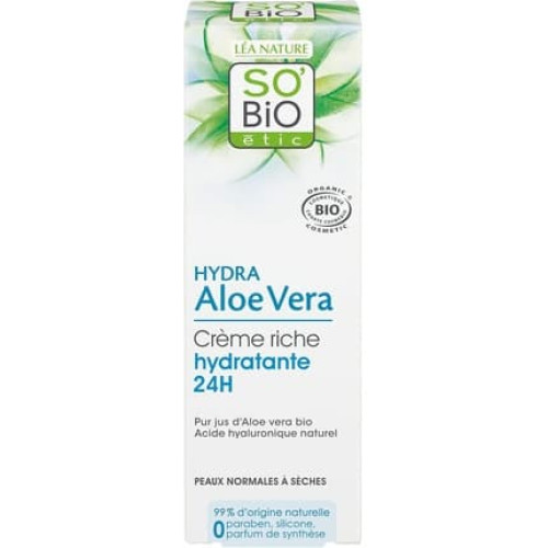 So'bio Etic Cosmebio Hydra Aloe Vera 24 Hours Rich Moisturizing Day Cream 50ml