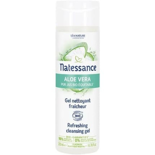 Natessance Aloe Vera Pure Organic Fair Trade Juice Freshening Gel 200ml
