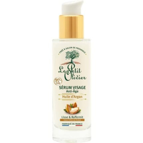 Le Petit Olivier Anti-Ageing Face Serum Argan Oil Made in France 30ml Pump Bottle Silicone-Free