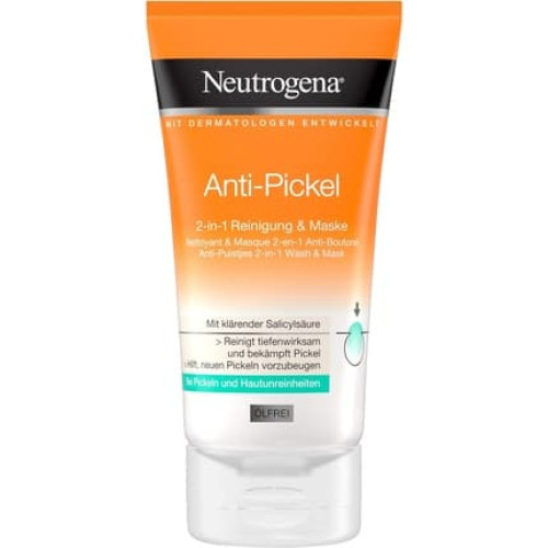 Neutrogena Anti-Pimple Facial Cleanser 2-in-1 Cleansing and Mask with Salicylic Acid 150ml