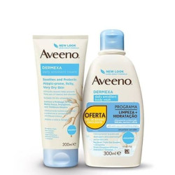 Aveeno Dermexa Daily Emollient Cream 200ml + Free Bath Gel 300ml By Aveeno