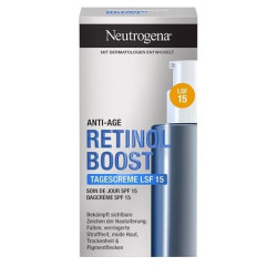 Neutrogena Retinol Boost Day Cream SPF 15 50ml - Moisturizer with Retinol Myrtle Extract and Hyaluronic Acid - Effective Face Cream for Younger and Healthier Looking Skin Neutrogena Retinol Boost Day Cream SPF 15 50ml - Moisturizer with Retinol Myrtle Extract and Hyaluronic Acid - Effective Face Cream for Younger and Healthier Looking Skin