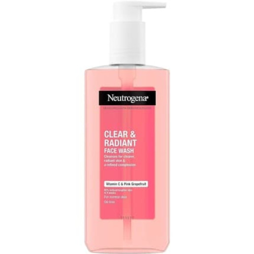 Neutrogena Clear Radiant Face Wash Gel With Vitamin C Pink Grapefruit