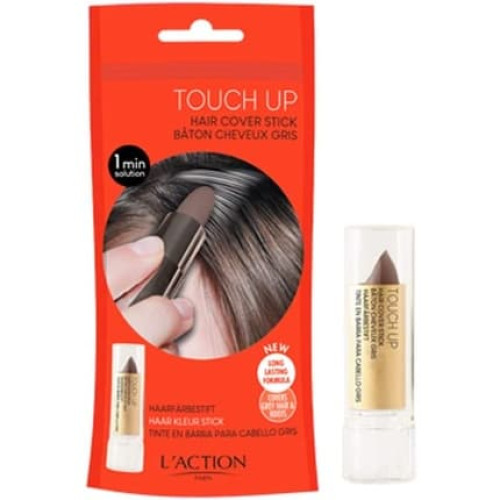 L'Action Paris Touch Up Hair Cover Stick with Beeswax for Hydration - Medium Brown 4g