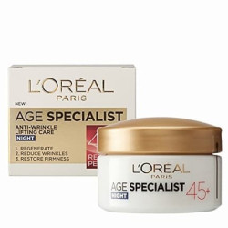 L'Oréal Paris Age Specialist 45+ Night Anti-Wrinkle Cream 50ml L'Oréal Paris Age Specialist 45+ Night Anti-Wrinkle Cream 50ml