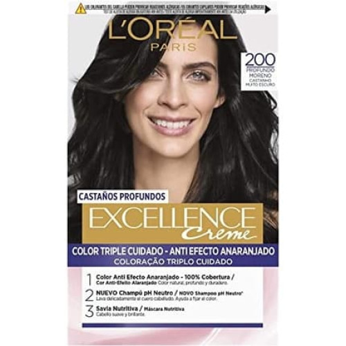 Excellence Brunette Hair Dye 200 True Darkest Brown