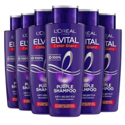 L'Oréal Paris Elvital Shampoo for Blonde, Highlighted, Gray Hair Neutralizes Yellow Tones Color Shine Purple Silver Shampoo for Anti-Yellowing