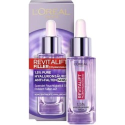 L'Oréal Paris Hyaluron Serum Revitalift Filler Anti-Aging Face Care with 1.5% Pure Hyaluronic Acid and Vitamin C 30ml