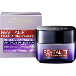 L'Oréal Paris Hyaluronic Night Cream Anti-Ageing Face Care with Micro-Filler Hyaluronic Acid 50ml L'Oréal Paris Hyaluronic Night Cream Anti-Ageing Face Care with Micro-Filler Hyaluronic Acid 50ml