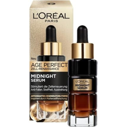 L'Oréal Paris Anti-Aging Night Serum for Cell Regeneration with Antioxidants and Vitamin E Age Perfect Cell Renaissance Midnight Serum 30ml
