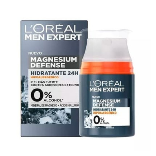 L'Oreal Paris Men Expert Hydrating Face Cream 24h Magnesium Defense Hypoallergenic 50ml Pump L'Oreal Paris Men Expert Hydrating Face Cream 24h Magnesium Defense Hypoallergenic 50ml Pump