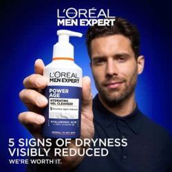 L'Oréal Men Expert Power Age Hydrating Gel Cleanser - Visibly Reduces Tightness