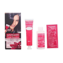 Garnier Color Sensation 210 Bluish Black Permanent Cream Hair Color