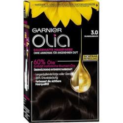 Garnier Olia Hair Colouration Dark Brown 3.0 60% Flower Oils Intense Colour Strength Garnier Olia Hair Colouration Dark Brown 3.0 60% Flower Oils Intense Colour Strength