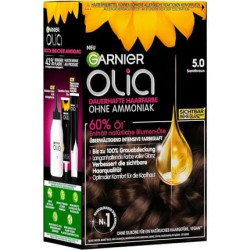 Garnier Olia Permanent Hair Colour without Ammonia with Nourishing and Natural Oils Full Grey Hair Coverage No. 5.0 Velvet Brown Garnier Olia Permanent Hair Colour without Ammonia with Nourishing and Natural Oils Full Grey Hair Coverage No. 5.0 Velvet Brown