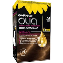 Garnier Olia Permanent Colouring and Bleaching 4.3 Dark Golden Brown Garnier Olia Permanent Colouring and Bleaching 4.3 Dark Golden Brown