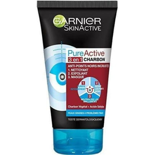 Garnier SkinActive 3-in-1 Carbon Anti-Black Dot Inlaid Cleanser 150ml
