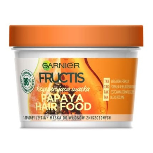 Fructis Papaya Hair Food Regenerating Mask For Damaged Hair 390ml
