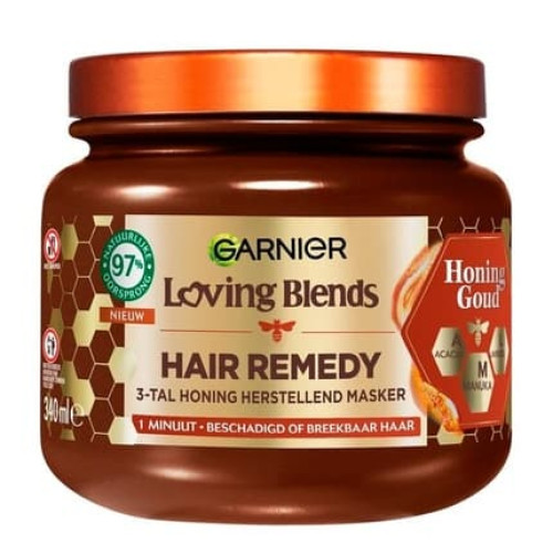 Garnier Loving Blends Honey Gold Hair Remedy Hair Mask Restorative Mask For Damaged Breakage 340 Ml
