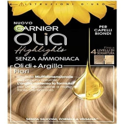 Garnier Olia Highlights Up to 4 Levels Lightening for Blonde Hair Formula with Flower Oils + Tone Vegan Formula Ammonia-Free Lightening Blonde Hair Garnier Olia Highlights Up to 4 Levels Lightening for Blonde Hair Formula with Flower Oils + Tone Vegan Formula Ammonia-Free Lightening Blonde Hair
