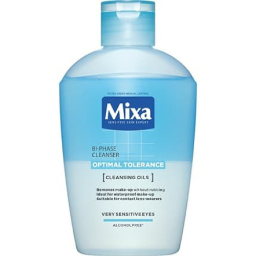 Mixa Optimal Tolerance Biphase Cleanser 125 Ml 2phase Eye Make Up Remover