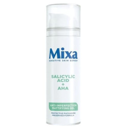 Mixa Mattifying Gel For Face Against Imperfections With Salicylic Acid And Aha Acids, 50ml