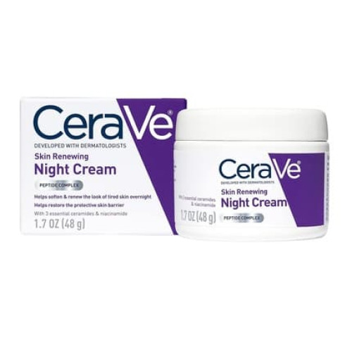 Cerave Skin Renewing Night Cream With Niacinamide Peptide Complex And Hyaluronic Acid