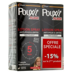 Pouxit Flash Anti-Lice and Nits Spray 150ml - Pack of 2