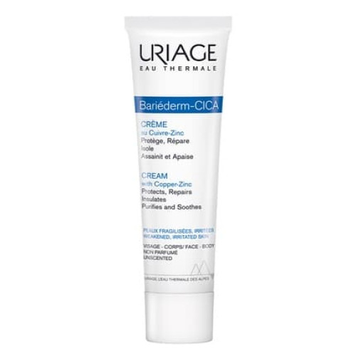 Uriage Bariderm Repairing Cica Cream 100ml Unisex Cream With Copper And Zinc For Skin Repair Uriage Bariderm Repairing Cica Cream 100ml Unisex Cream With Copper And Zinc For Skin Repair