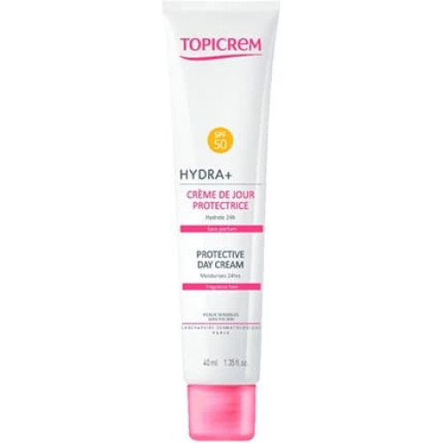 Topicrem Moisturizing Day Cream For Sensitive Skin Spf 50 Hydra 40 Ml