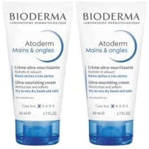 Bioderma Atoderm Ultra-Nourishing Cream for Hands and Nails 50ml - Pack of 2