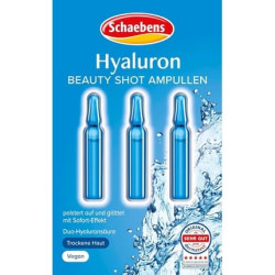 Schaebens Hyaluronic Beauty Shot Ampoules with Duo Hyaluronic Acid Hypoallergenic and Vegan