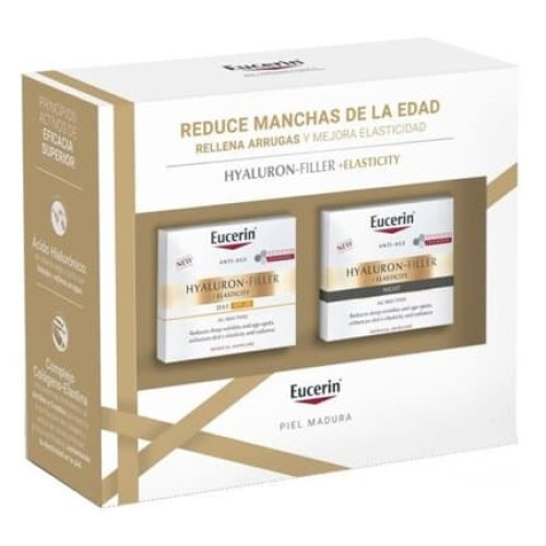 Eucerin Hyaluron Filler Elasticity SPF30 Day Cream 50ml + Night Cream 50ml - Pack of 2