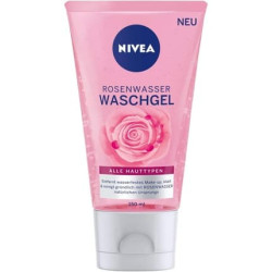 Nivea Rose Water Wash Gel 150ml Facial Cleansing with MicellAIR Technology and Natural Rose Water