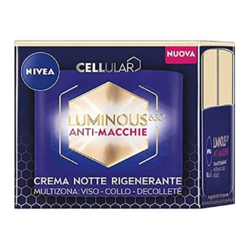 NIVEA Cellular Luminous630 Anti-Spot Regenerating Night Cream 50ml with Hyaluronic Acid and Luminous630 for Even Skin NIVEA Cellular Luminous630 Anti-Spot Regenerating Night Cream 50ml with Hyaluronic Acid and Luminous630 for Even Skin