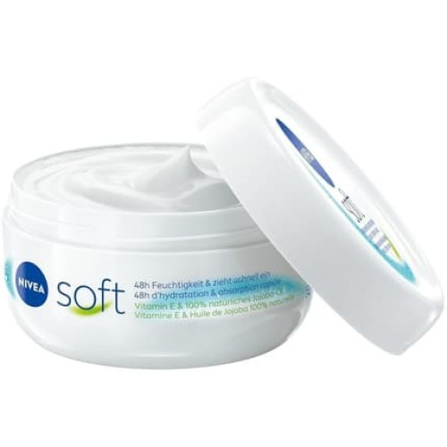 NIVEA Soft Refreshing Moisturizing Cream 100ml Light Cream with Vitamin E