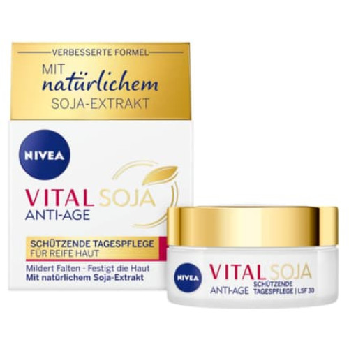 NIVEA Vital Soy Anti-Aging Day Cream Face Care Reduces Wrinkles 50ml