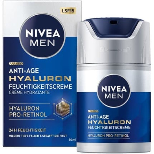 NIVEA MEN Anti-Age Hyaluron Moisturizer with Pro-Retinol and SPF 15 50ml