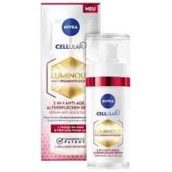 Nivea Cellular Luminous 630 Serum Anti-Age 2in1 Wrinkle Reducing Serum Reducing Discoloration 30ml