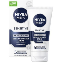 Nivea Men Sensitive Face Care Cream 24h Moisturizer For Sensitive Men's Skin Soothing Face Cream For Relieving Skin Irritations 75ml Nivea Men Sensitive Face Care Cream 24h Moisturizer For Sensitive Men's Skin Soothing Face Cream For Relieving Skin Irritations 75ml