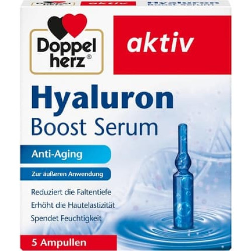 Doppelherz Hyaluron Boost Serum Anti-Aging Ampoules for External Use 5 Ampoules 2ml - Pack of 5 Doppelherz Hyaluron Boost Serum Anti-Aging Ampoules for External Use 5 Ampoules 2ml - Pack of 5