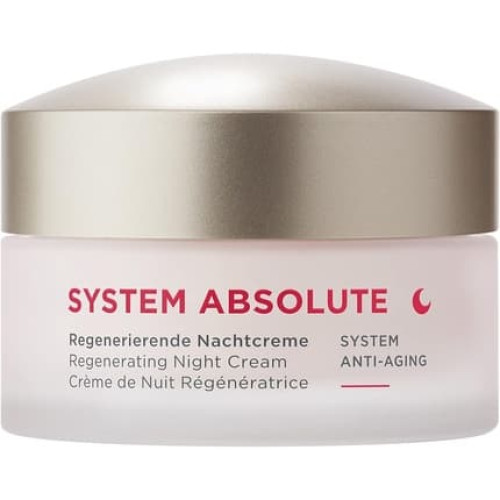 Annemarie Borlind System Absolute Regenerating Night Cream 50ml - Activates Collagen and Elastin Production - Nourishing, Firming, Regenerating - Vegetarian