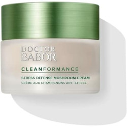 DOCTOR BABOR CLEANFORMANCE Stress Defense Mushroom Cream with Reishi, Chaga, Shiitake Mushrooms & Ginseng Root Face Cream Moisturizing For Face Neck & Décolleté 50ml