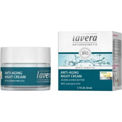 Lavera Q10 Anti-Wrinkle Night Cream Basis Sensitive Moisturizing and Nourishing Anti-Aging Night Care Cream Tightens and Nourishes the Skin Vegan Organic Natural Cosmetics Face Cream with Jojoba 50ml Lavera Q10 Anti-Wrinkle Night Cream Basis Sensitive Moisturizing and Nourishing Anti-Aging Night Care Cream Tightens and Nourishes the Skin Vegan Organic Natural Cosmetics Face Cream with Jojoba 50ml