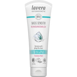 lavera basis sensitiv Cleansing Milk with Organic Aloe Vera and Shea Butter for Dry and Sensitive Skin 2x125ml