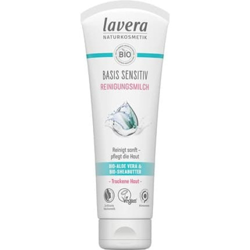 lavera basis sensitiv Cleansing Milk with Organic Aloe Vera and Shea Butter for Dry and Sensitive Skin 2x125ml lavera basis sensitiv Cleansing Milk with Organic Aloe Vera and Shea Butter for Dry and Sensitive Skin 2x125ml