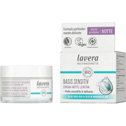 lavera basis sensitiv Calming Night Cream Organic Aloe Vera & Almond Oil Moisturizing Face Cream 50ml lavera basis sensitiv Calming Night Cream Organic Aloe Vera & Almond Oil Moisturizing Face Cream 50ml