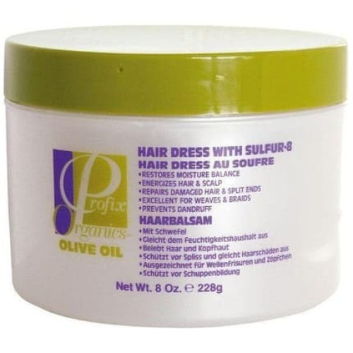 Profix Organic Olive Oil Hair Dress With Sulfur 8 - 8 Oz
