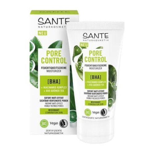 Sante Naturkosmetik Pore Control BHA Moisturizing Cream with Mattifying Organic Ingredients Sante Naturkosmetik Pore Control BHA Moisturizing Cream with Mattifying Organic Ingredients