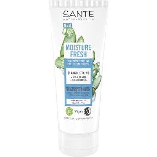Sante Naturkosmetik Moisture Fresh 3-in-1 Cream Peeling with Lava Rock and Organic Aloe